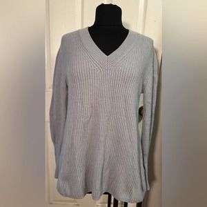 Goop Co Collection V-Neck Knit Sweater in Wool Cashmere Blend XS